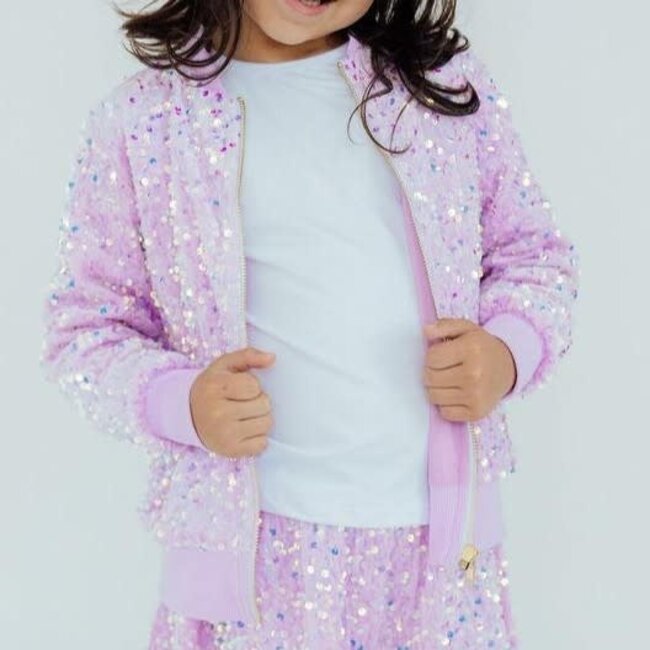 Mila & Rose Lilac Velvet Sequin Jacket