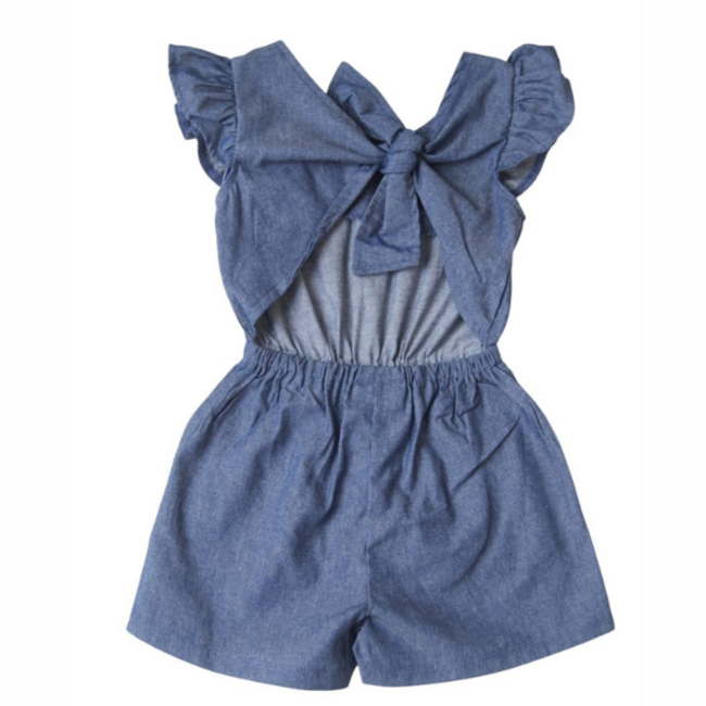 Emma Jean Denim Tie Romper