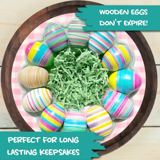 HBHP Wooden Eggs by The Eggmazing Egg Decorator | 12 Pack