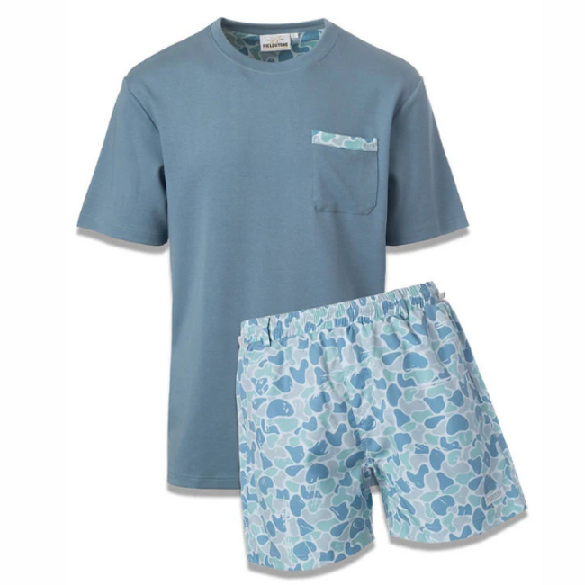 Fieldstone Solid Tee with Saltwater Camo Pocket