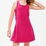Good Girl Crossover Back Tennis Dress with Inner Romper | Hot Pink