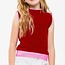 Good Girl Two Tone Sleeveless Layered Top | Red