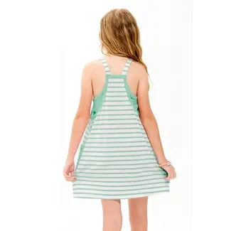 Good Girl Striped Dress with Inner Romper | Mint