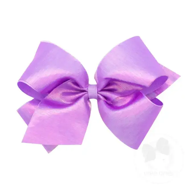 Wee Ones King Sheer Iridescent & Grosgrain Overlay | Light Orchid