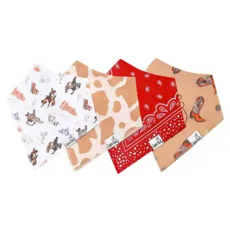 Copper Pearl Bandana Bib Set | Boone 4-Pack