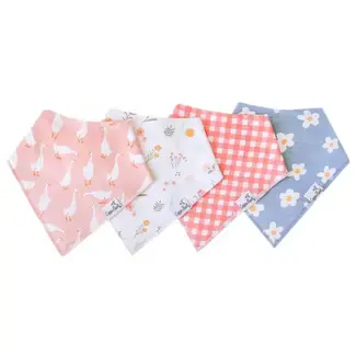 Copper Pearl Bandana Bib Set | Goosie 4-Pack