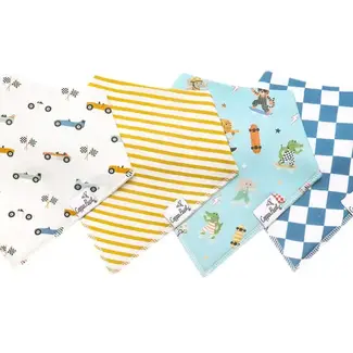 Copper Pearl Bandana Bib Set | Speedster 4-Pack