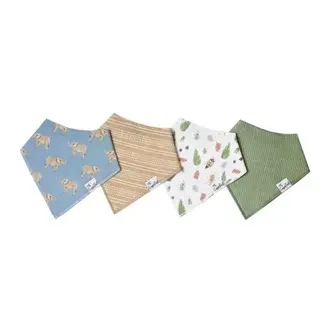 Copper Pearl Bandana Bib Set | Peanut 4-Pack