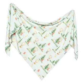 Copper Pearl Knit Swaddle Blanket | Forest Explorer