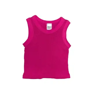 Suzette Collection Smocking Sleeveless Tank - Barbie Pink