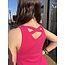 Good Girl Crossover Back Tennis Dress with Inner Romper | Hot Pink