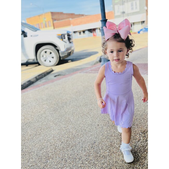 Azarhia Scallop Dress | Lavender