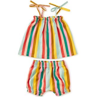 Tea Collection Tie Shoulder Baby Set | San Sebastian Stripe