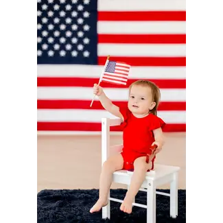 Mila & Rose Red Short Sleeve Flutter Bodysuit