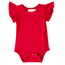 Mila & Rose Red Short Sleeve Flutter Bodysuit