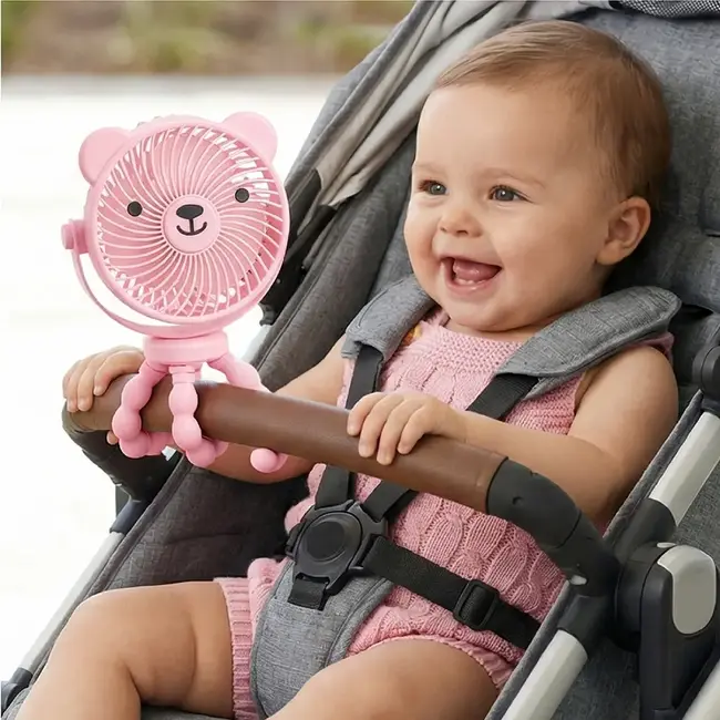 Itzy Ritzy Itzy Breeze 3-Speed Stroller Fan™ | Pink