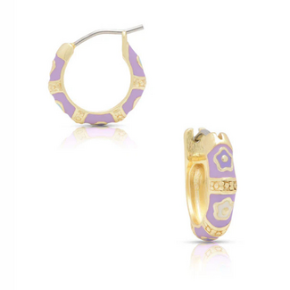 Lily Nily Flower Hoop Earrings | Lavender