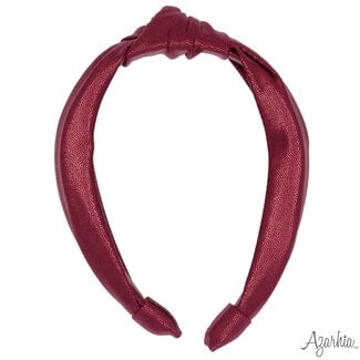 Azarhia Top Knot Headband in Maroon Shimmer