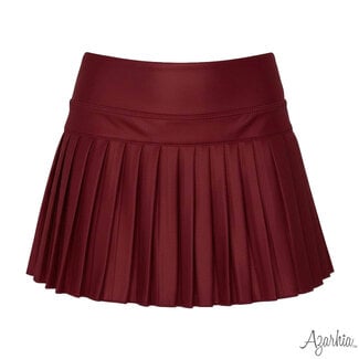 Azarhia Mini Shimmer Pleated Skort | Maroon