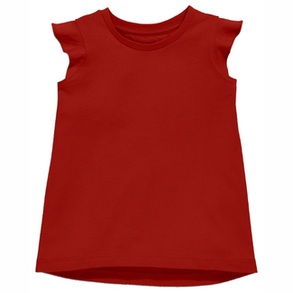 Azarhia Ruffle Shirt | Solid Red
