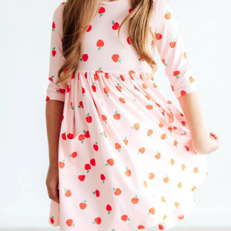 Azarhia An Apple A Day Pocket Twirl Dress
