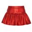 Azarhia Slick Metallic Gathered Skort in Red