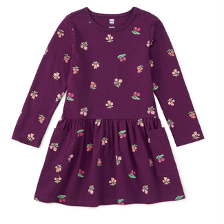 Tea Collection Long Sleeve Pocket Dress | Midnight Posy