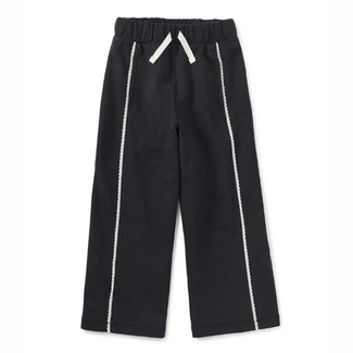 Tea Collection Lace Trim Track Pants | Jet Black