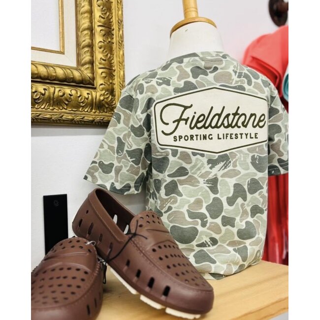 Fieldstone Marsh Camo Logo Tee