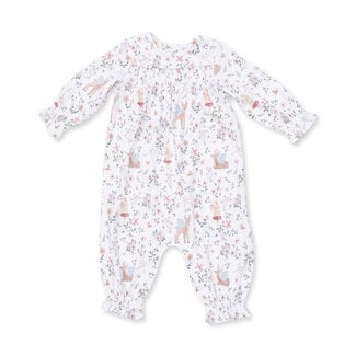 Angel Dear Enchanted Woodland | Smocked Long Sleeve Romper