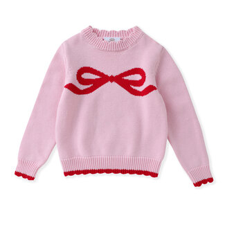 Swoon Kids Red Bow Sweater