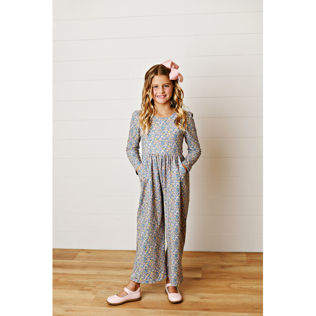 Swoon Kids Pocket Jumper | Blue Floral