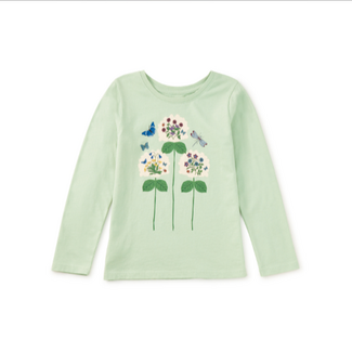 Tea Collection English Garden Graphic Tee in Mint Cream