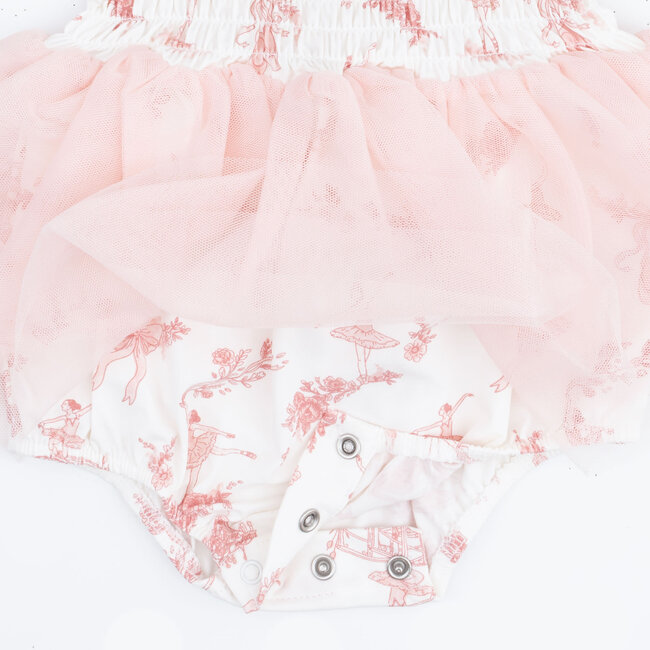 Angel Dear Ballet Toile | Long Sleeve Smocked Bubble Tutu