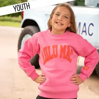 Lulu Mac Pink Orange Puff Sweatshirt
