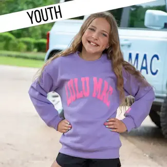 Lulu Mac Purple Pink Puff Sweatshirt