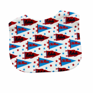 Wee Ones Ole Miss Pennant Print Bib