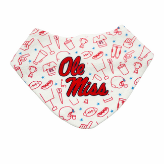 Wee Ones Ole Miss Football Icon Print Bib
