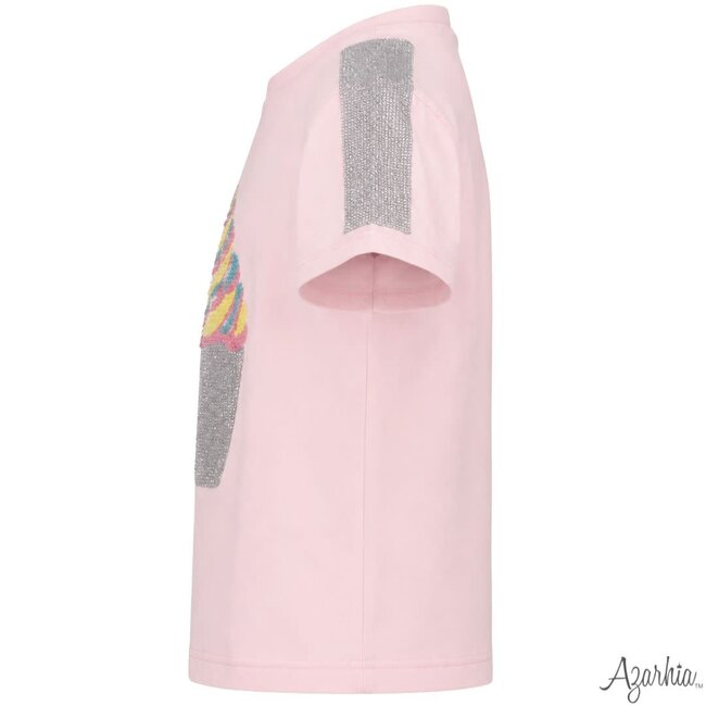 Azarhia Sequin Cupcake Pink Boxy Tee