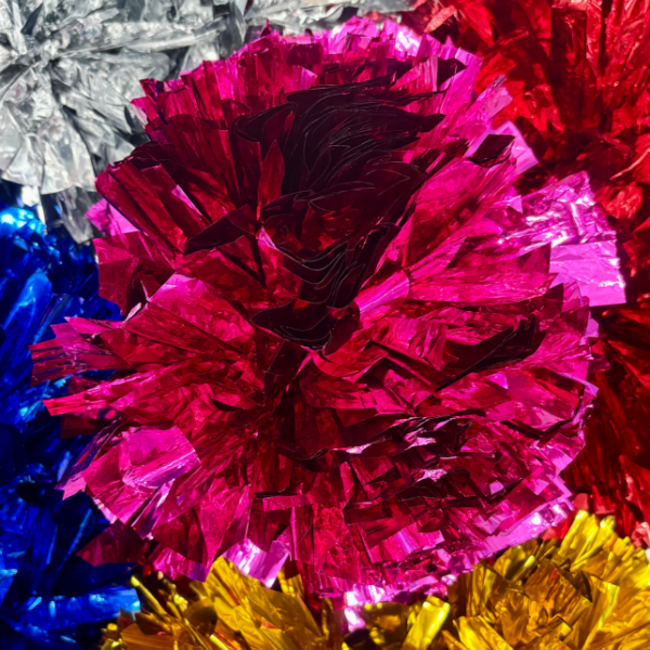 Blended Spirit Pink Metallic Pom Set