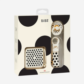 Bibs Soothe & Go Polka Dot Gift Set | Ivory & Black