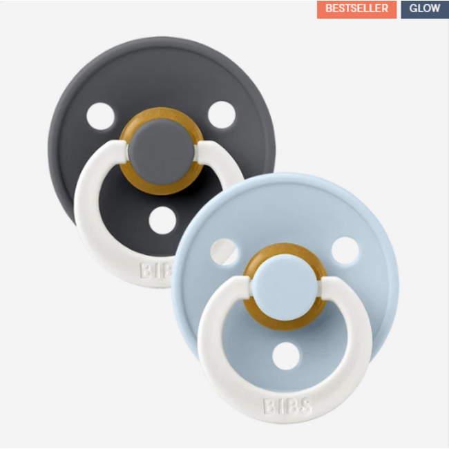 Bibs Pacifiers (2 Packs) | Round GLOW