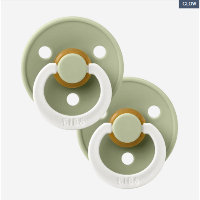 Bibs Pacifiers (2 Packs) | Round GLOW