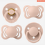 Bibs Try-It Collection  Paci Set 4 PACK | Blush