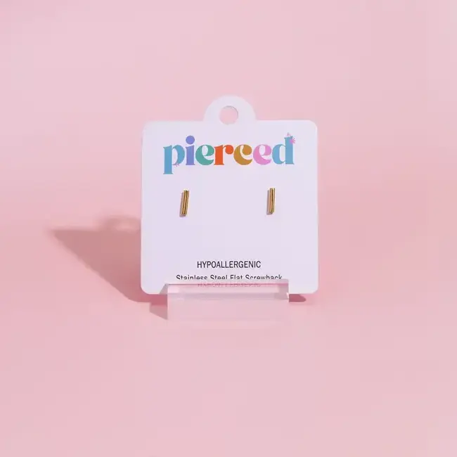 Pierced Co. Classic Gold Bar Earrings