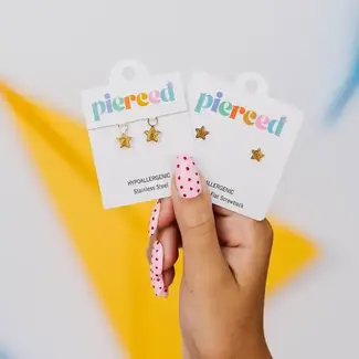 Pierced Co. Gold Star Earrings