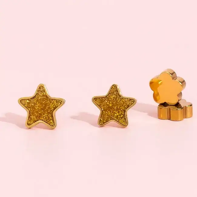 Pierced Co. Gold Star Earrings