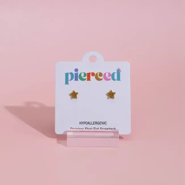 Pierced Co. Gold Star Earrings
