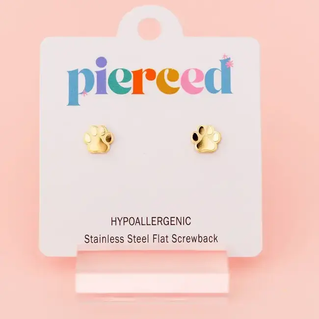 Pierced Co. Paw Print Earrings