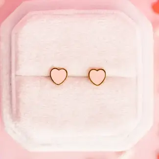Pierced Co. Tiny Peachy Heart Earrings